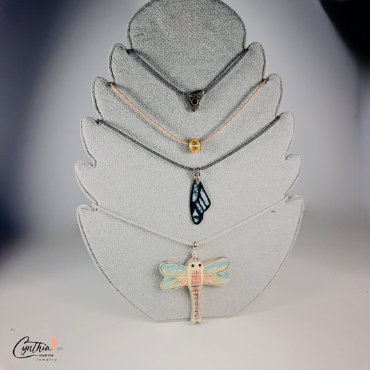 Black Crystal Mesh Necklace