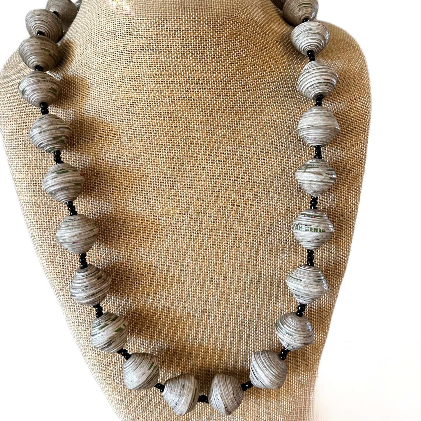 Handcrafted Pearls of Africa Paper Bead Necklace