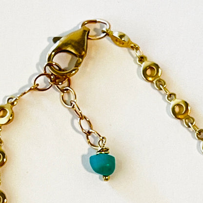 Turquoise and Gold Choker