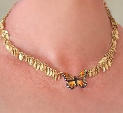 Golden Monarch Necklace