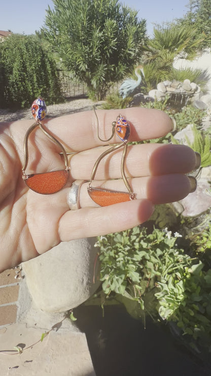 Copper Red Earrings